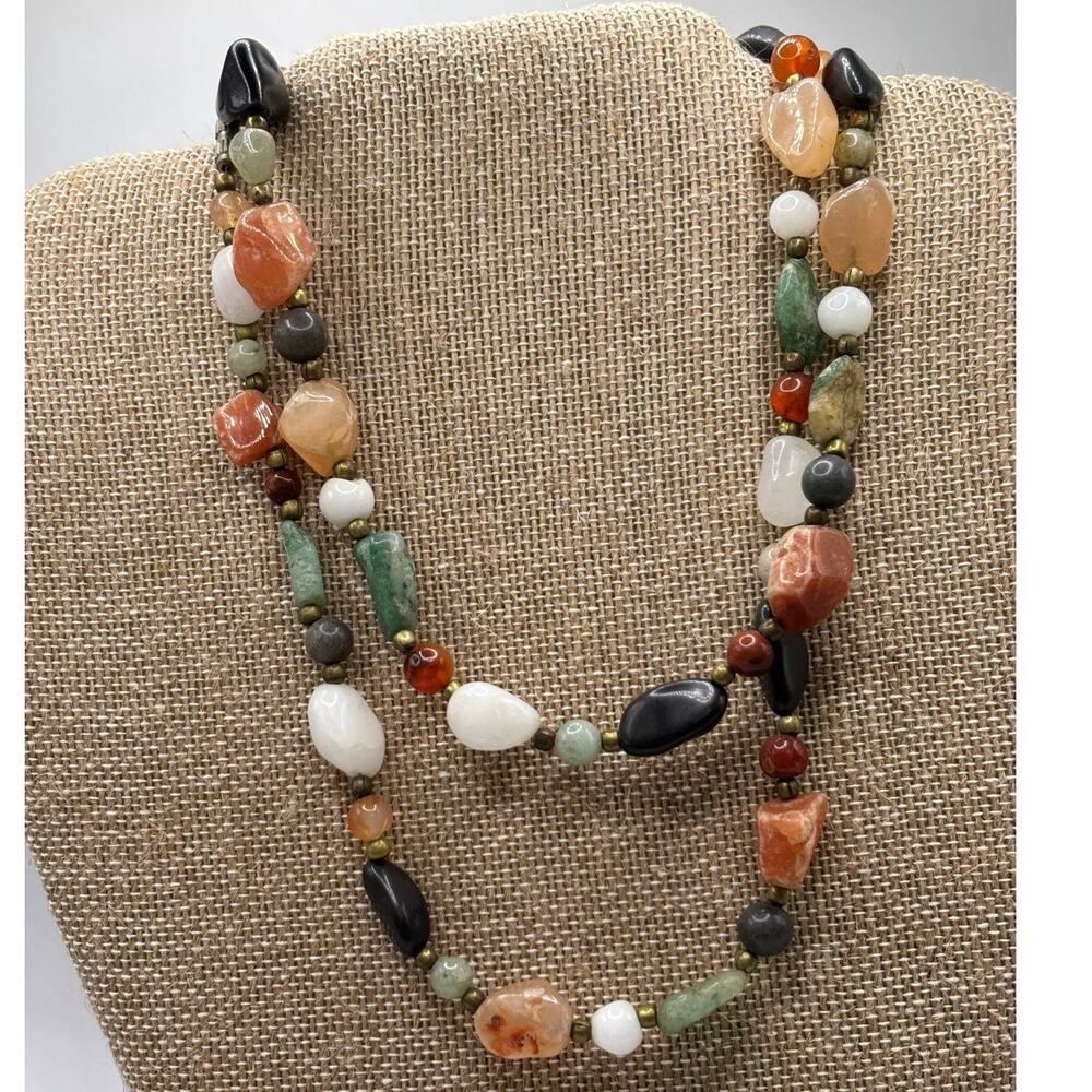 Vintage 90's Natural Stone Necklace